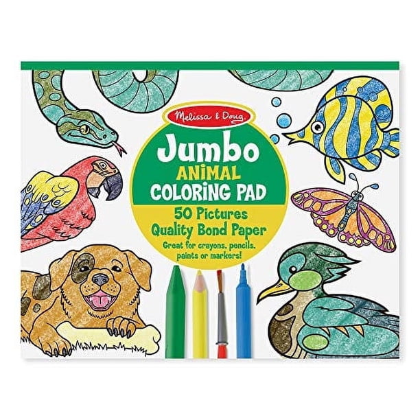 Bloc para colorear Melissa & Doug Jumbo Animals 27,94 x 35,56 cm
