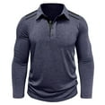 thumbnail image 5 of Lenago Mens T Shirts Size M-3XL,Mens Short/Long Sleeve Shirt Classic Button Basic Solid Color Collared Shirts Casual Versatile Sports Button Lapel Top Sports and Fitness Muscle Gym Tops, 5 of 7