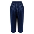 thumbnail image 5 of Blue Wide Leg Sweatpants Women's Pocket Cotton Linen Fashion Solid Color Pants Slim Casual Long Pants Fashion Clothing, 5 of 5
