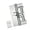 Color steel silver, variant on Lerpwige Automatic Door Hinge with Spring Loading Mechanism & Erosion Stainless Steel Construction for Cabinet Door