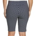 thumbnail image 2 of Rafaella Women's Supreme Stretch Pull On Comfort 11" Bermuda Shorts (Navy Diamond, 10), 2 of 2