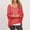Red, variant on Women's Off The Shoulder Batwing Tops Casual Loose Oversized Tshirts Long Sleeve Fall Pullover Sweatshirt Tops