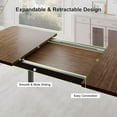 thumbnail image 4 of iPormis 63" Extendable Kitchen Table Set for 4-6 People, 7-Piece Large Dining Table Set With 6 Chairs,Mid-Century Modern Dining Room Table,Espresso, 4 of 7
