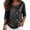 *Black, variant on ClodeEU Women's Round Neck 3/4 Sleeve Sequin Blouse ,Casual Loose Fit Tee Top Black,Women's Plus L