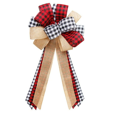 

Christmas Large Ribbon Bows Bowknot Christmas Tree Pendant 2021 Xmas Party Home Decor New Year Decoration Accessory