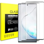 Entronix Screen Protector Compatible with Galaxy Note 10, Clear Tempered Glass, 2-Pack