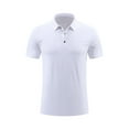 thumbnail image 2 of Coorders George Golf Shirts for Men Quick Dry with Short Sleeve,Stretch Short Sleeve Shirts for Men, White, Size XXXXL, 2 of 9
