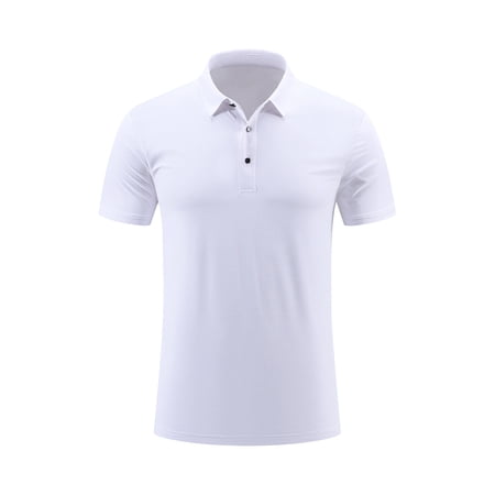 hotojiny Golf Shirts for Men Casual Performance Short Sleeve Men s Shirts Lightweight Buttons Collared Work Athletic Tee