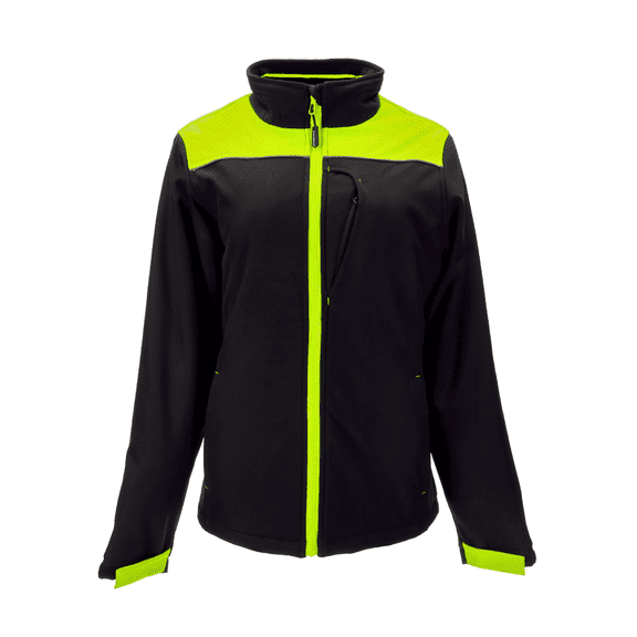 RefrigiWear Women's Two-Tone HiVis Insulated Softshell Jacket - High-Visibility Reflective Coat, Warm & Stylish Workwear