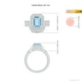 thumbnail image 4 of ANGARA Natural Emerald Cut 2 ct Aquamarine Bridal Ring Set with Diamond Ring in 14K White Gold for Women (Size-9x7mm) | March Birthstone, Anniversary, Jewelry Gift for Women | Natural Aquamarine Ring, 4 of 9