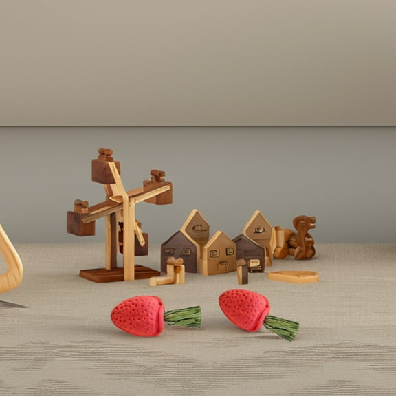 Milisten 6Pcs Rabbit House Hay Toys for Small Animals Play