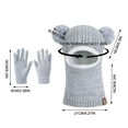 thumbnail image 3 of PuSpu Girls and Boys's 4-10 Years Fleece-lined Earmuff Hat Winter Warm Face Mask Neck Warmer Knitted Wool Hat And Gloves Set, 3 of 3
