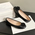 thumbnail image 4 of hoksml Women Round Toe Ballet Flats, Fabric Flower Decor PU Upper Slip On Casual Dress Flat Shoes, 4 of 9