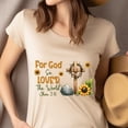 thumbnail image 4 of For God So Loved The World T-Shirt for Women, John 3:16 Scripture Tee, Black, Size XL, 4 of 6