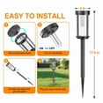 thumbnail image 4 of 10 Pack Solar Pathway Lights Outdoor, Waterproof LED Solar Garden Lights with Cold White Glow, Dusk to Dawn Automatic Landscape Lighting for Yard, Lawn, Walkway, 4 of 7