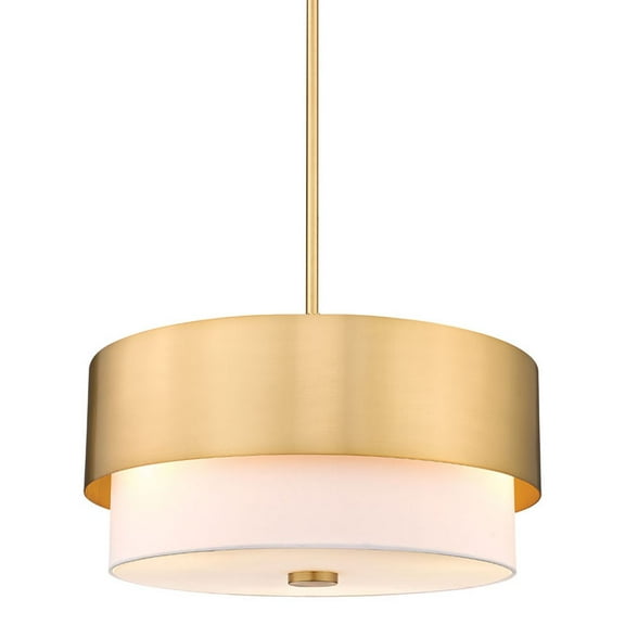 495P18-MGLD-Z-Lite-Counterpoint - 3 Light Pendant In Modern Style-9.25 Inches Tall and 18 Inches Wide-Modern Gold Finish