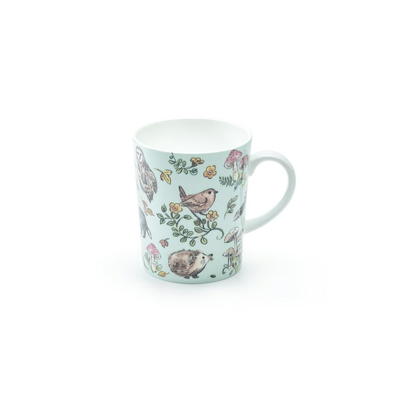 Grace Teaware Spring Forest Friends Blue 12oz Bone China Mug Stechcol Gracie