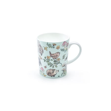 Grace Teaware Spring Forest Friends Blue 12oz Bone China Mug Stechcol Gracie