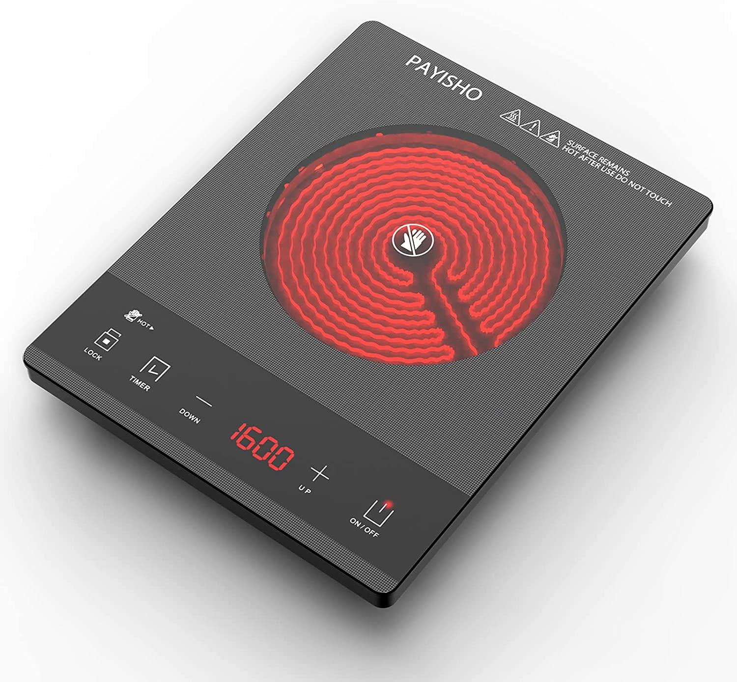 PAYISHO 1600W Single Burner Induction Cooktop Electric Cooktop