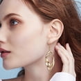 thumbnail image 4 of Pendientes De Mujer Fiesta Elegante Mujer Espiral Lágrima Gota Larga Pendientes Joyería, 4 of 7
