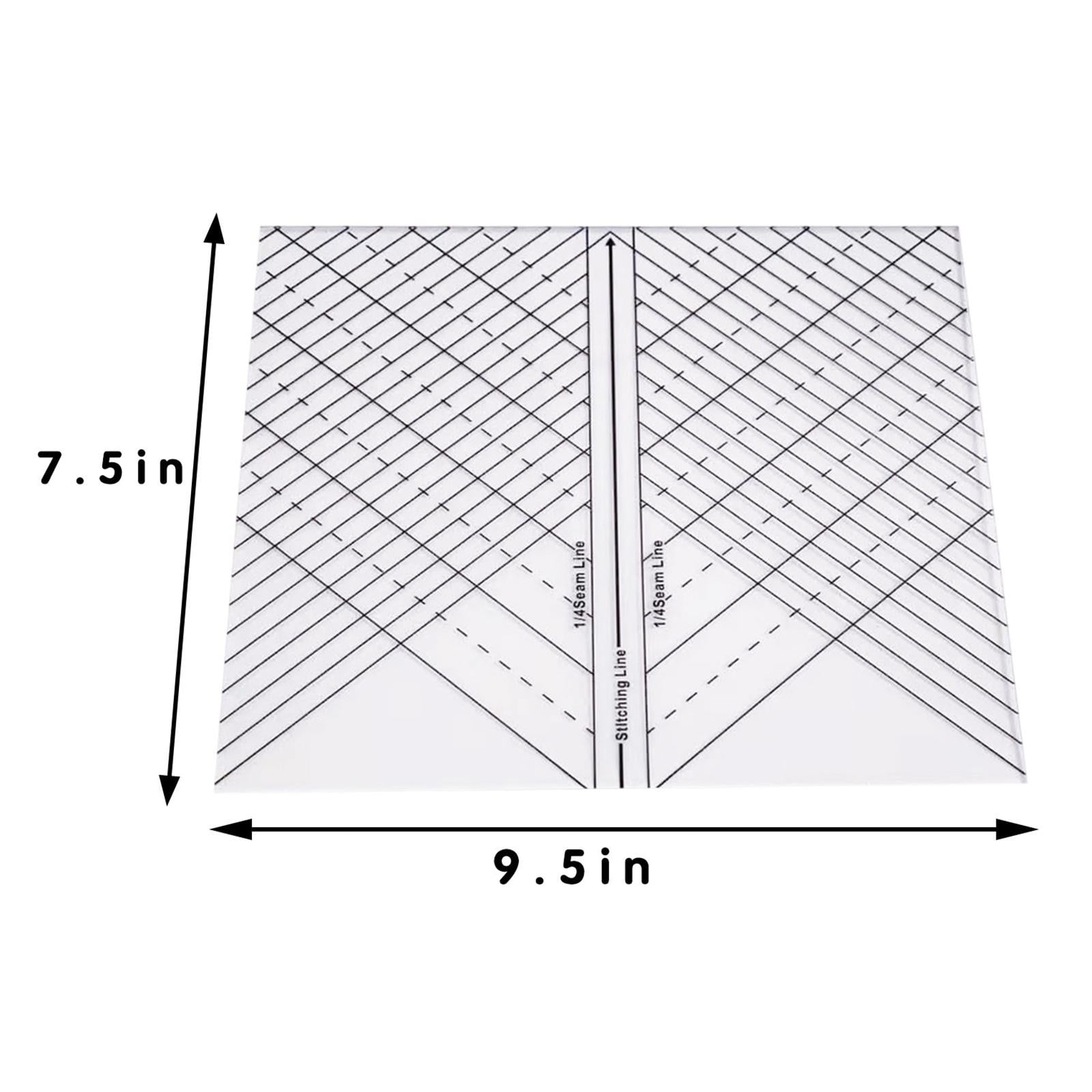 FVDPWYE Acrylic Arc Quilting Straight Ruler Sewing Machine Ruler Quilting Grip Template Rulers for Quilting Crafting 1/4 Inch Seams