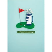 Design Design 100-80662 Golf Caddy and Flag Father's Day Greeting Card