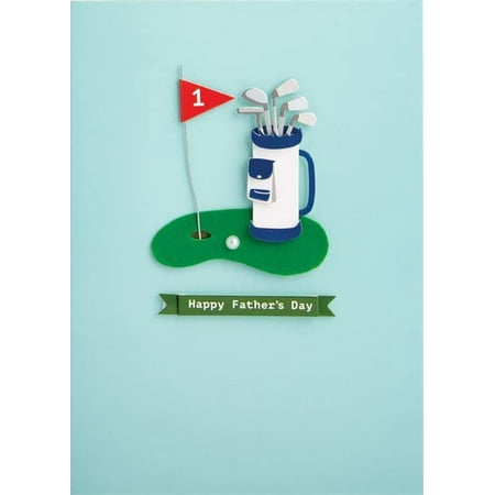 Design Design 100-80662 Golf Caddy and Flag Father's Day Greeting Card