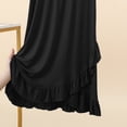 thumbnail image 5 of Blmnix Bamboo Nightgowns Sleep Shirts for Women Chemise Nightgowns Sleepshirts Chemise Short Sleeve Black Crew Neck Below-the-Knee Womens Nightgowns,XXL, 5 of 5