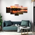 thumbnail image 3 of TISHIRON 5PCS Framed Canvas Wall Art Set,60"x32" Natural Forest Scene at Dusk Canvas Art Decor, 3 of 7