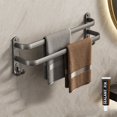 thumbnail image 2 of Btomtd Bath Towel Set,Towels for Bathroom,Gray Towel Rack Without Punching Storage Rack For Storage Bathroom Hanging Rack Wall Mounted Bathroom Towel Hanging Rod Pole Hook-in-1, 2 of 6