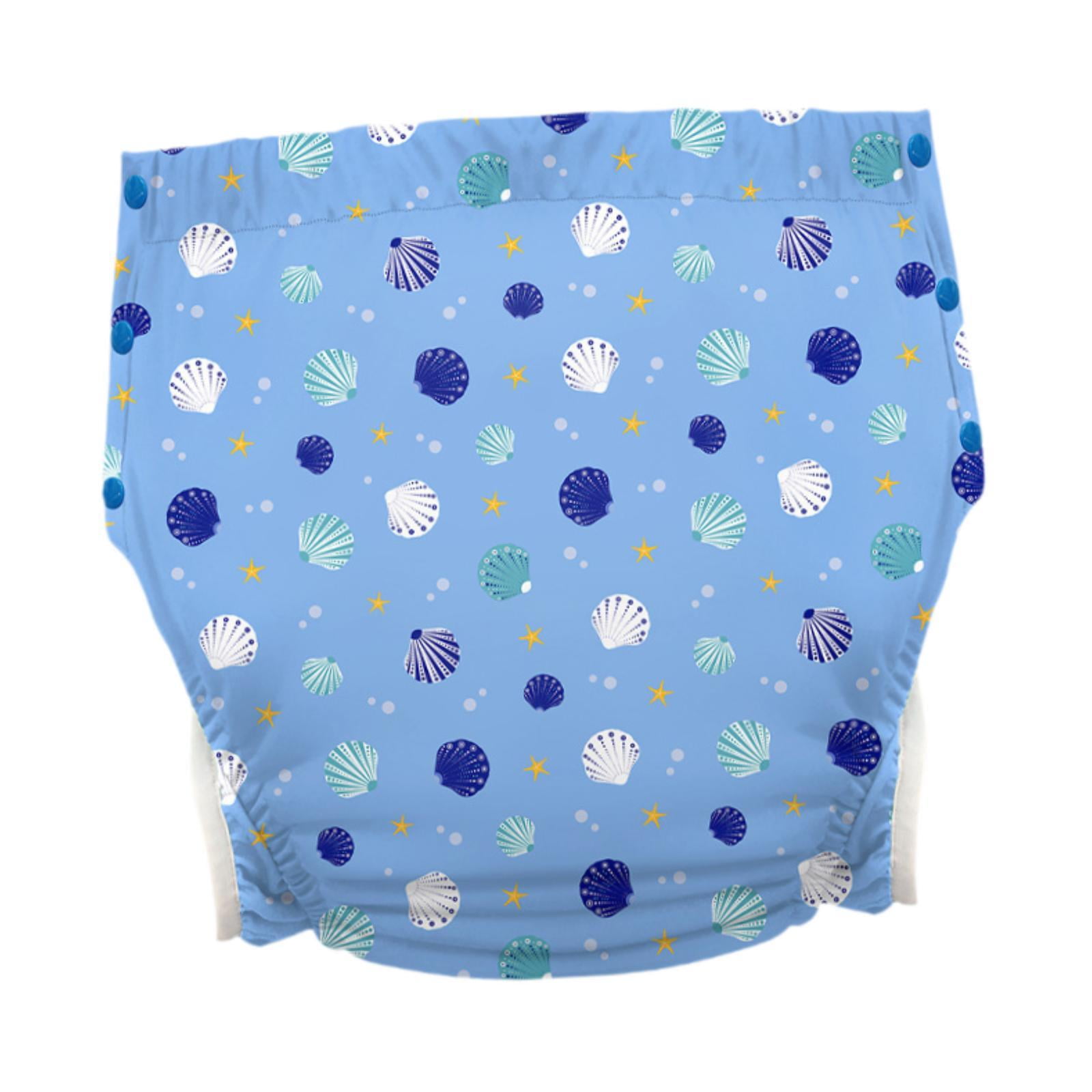 Wswqop Adults Cloth Diaper Care Triangle Pant Soft Adjustable Buckle Side Leakproof for Blue