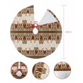 thumbnail image 7 of Brown Geometric Christmas Tree Skirt 48 Inches Large Christmas Skirt Tree, Retro Boho Floral Modern Abstract Art Tree Skirt Christmas Decorations for Fireplace Party Holidays Indoor Outdoor, 7 of 7