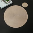 thumbnail image 2 of PVC Insulation Placemat 14.96 in x 14.96 in x 0.19 in – Gold or Silver Hollowed-Out Design, Non-Slip, Double-Thick, Reversible, Easy-Clean Kitchen Table Mat, 2 of 7