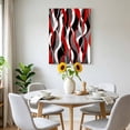 thumbnail image 6 of Canvas Wall Art Red Gray Stripes Canvas Art Print Abstract Art Modern Pictures Wall Decor for Living Room Bedroom Artwork Decorations Stretched Framed Ready to Hang 16"x24", 6 of 9
