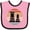 Pink and Black, variant on Inktastic Chess Player Retro Sunset Boys or Girls Baby Bib