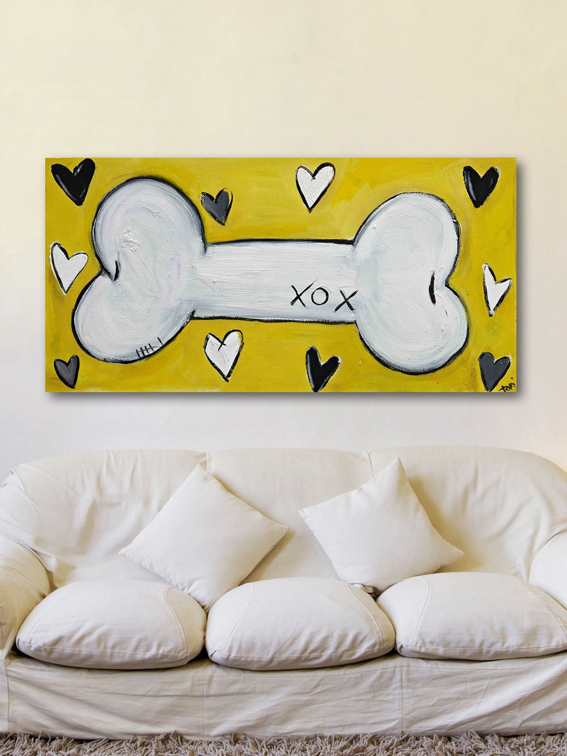 "Yellow Bone" by Tori Campisi Painting Print on Canvas