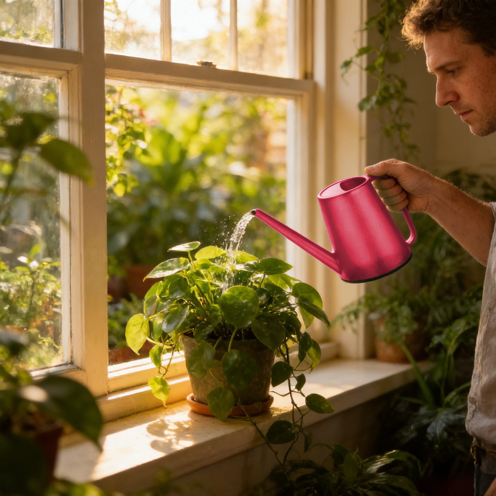 Lunxisen 4 Pcs Watering Can For Home Gardening Enthusiasts Long Spout Planter Care Indoor Outdoor Plant Watering Tool