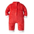 thumbnail image 2 of Baby Christmas Outfit My First Christmas Baby Girl Boy Outfit Footed Romper Santa Hat 2Pcs, 2 of 8