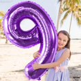 thumbnail image 2 of Giant, Purple 2 Balloon Number - 40 Inch | Purple 2 Birthday Balloon | Purple 2nd Birthday Decorations for Boy | Number 2 Balloon for 2nd Mermaid Birthday Decorations | 2nd Birthday Party Supplies, 2 of 8