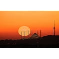 thumbnail image 2 of Jin, Jie 18x13 Gold Ornate Wood Framed with Double Matting Museum Art Print Titled - Sunrise In Istanbul, 2 of 4