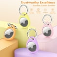 thumbnail image 5 of UNBREAKcable Holder for Apple AirTag with 304 Stainless Steel Keychain Key Ring - 4 Pack [Fit Tightly Design] [Easy to Install] [Hold Air Tag Securely] Waterproof TPU Shell Protective Case, 4 Color, 5 of 9