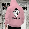 thumbnail image 2 of Mens Hoodies Halloween Cartoon Ghost Print Casual Pullover Warm Comfortable Hooded Sweatshirt Fall Winter Streetwear Loose Sweatshirts for Men Pink XXXL, 2 of 4