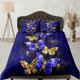 thumbnail image 1 of Mariposa Juego de Funda Nórdica Púrpura Colcha, Dormitorio Ropa de cama con funda de almohada, 1 of 4