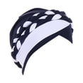 thumbnail image 2 of lnmuld Two Tone Braided Turban Hat Stretch Fashion Head Wrap Head Cover Size:One Size, 2 of 3