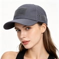 thumbnail image 4 of Gorra deportiva transpirable de malla para exteriores con panel de parche | Gorra de béisbol táctica de secado rápido para senderismo y pesca | Talla única ajustable para guardar gafas de sol, 4 of 7
