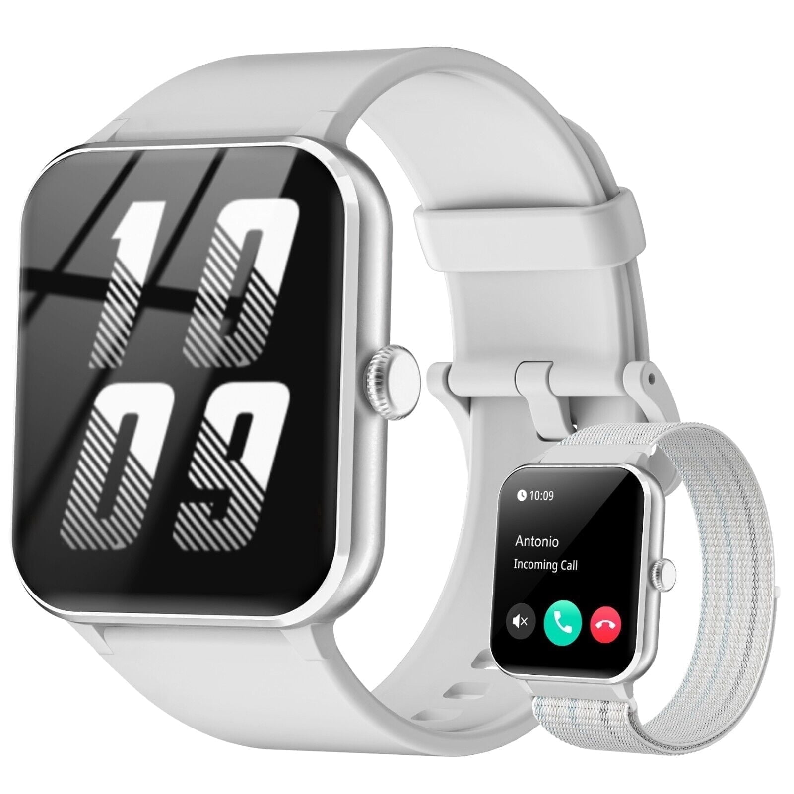 Blackview 1.85-inch Smartwatch for Men Women,Answer/Make Calls,IP68 Waterproof/100+ Sports Modes,Smart Watch fits for Android IPhone Devices,Gray