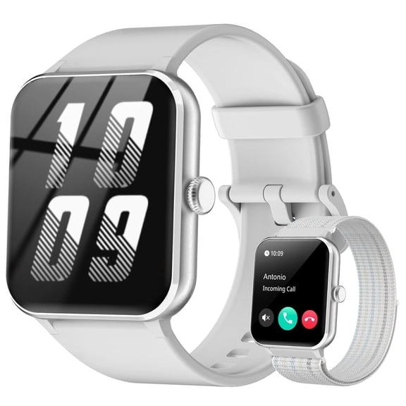 Blackview 1.85-inch Smartwatch for Men Women,Answer/Make Calls,IP68 Waterproof/100 Sports Modes,Smart Watch fits for Android IPhone Devices,Gray