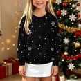 thumbnail image 5 of ITSAME Christmas Sweater for Girls (5-15) Snowflake Polka Dot Print Crewneck Long Sleeve Knit Pullover for Holiday Party Size 13, 5 of 6