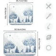 thumbnail image 3 of Snow Scene with Trees Deer Dish Drying Mat Kitchen Counter Mat Draining Mat Kitchen Accessories Dish Rack Pad for Dishes, Utensils, Countertops, Sinks 16x18in, 3 of 7
