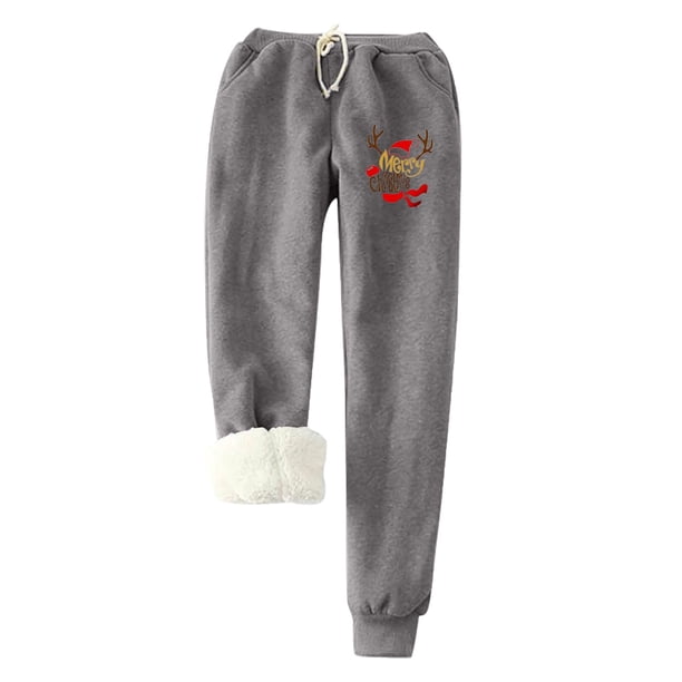 Leggings Navideños Para Mujer Leggings Con Forro Polar Moda Casual Impreso Span Cintura Alta Mantener Caliente Pantalones de Cuerpo Entero Odeerbi ODB196141
